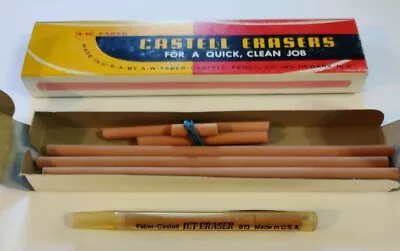 Faber Castell Electric Machine Erasers Soft Pink #74 W Clear Jet Eraser Pen #813 • $29.99