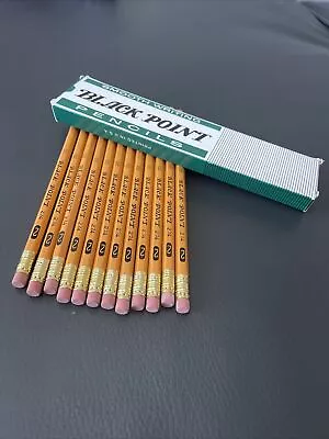 VTG Black Point 274 Pencils Faber Castell Box Of 12 UNUSED #2 Soft Made In USA • $12.99