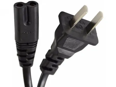 £3.74 • Buy 1.2m 8 Eight Mains C7 Iec Fb04 Us 2 Pin Power Lead Cable Plug Cord Usa America