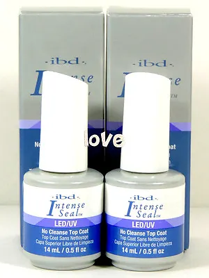 2x IBD INTENSE SEAL LED/UV Gel Nail Polish Top Coat Acrylics 0.5fl.oz No Cleanse • $21.49