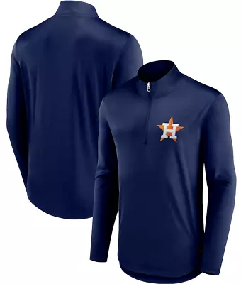 Houston Astros Fanatics Navy Blue 1/4 Zip Tough Minded Pullover Jacket • $44.99