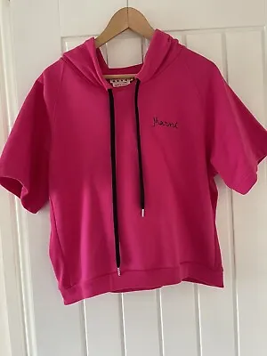 Ladies MARNI Hot Pink Hooded Top Size 46 (UK 14) Worn Twice • £45