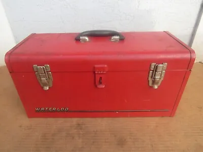 Vintage Waterloo Metal Tool Box With Tray 20'' X 8-1/2'' X 9-1/2'' • $26.50
