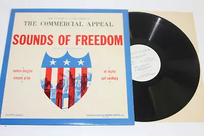 M Douglas Vincent Price Ed Begley Carl Sandburg – 1958 Sounds Of Freedom LP • $14.99