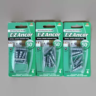 E-Z ANCOR BX42082 Stud Solver #8 1-1/4-in 50lb Zinc Alloy Drywall Anchor 12-Pk • $16