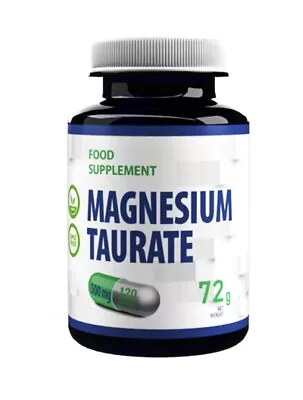 Magnesium Taurate - 500mg 120 Caps Cardiovascular Health • £21.59