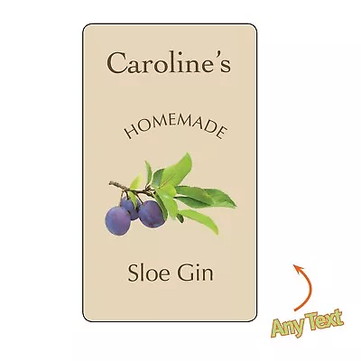 Sloe Gin BOTTLE LABELS WINE HOME MADE BREW PERSONALISED STICKERS Christmas 1185 • £3.24