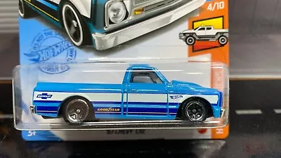 Hot Wheels '67 Chevy C10 Blue Chevrolet Pickup 2021 #203 Long Card • $6.95