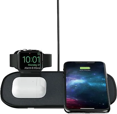 Mophie 3-in-1 Wireless Charging Pad For IPhone & Apple Watch Black • $11.99