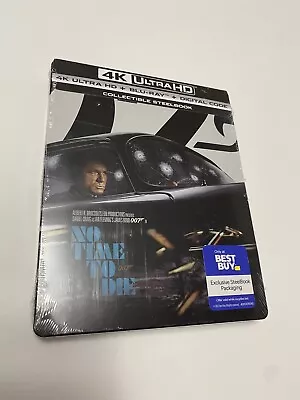 No Time To Die 007 James Bond SteelBook 4K UHD +BluRay+ Digital **READ Spine • $36.95