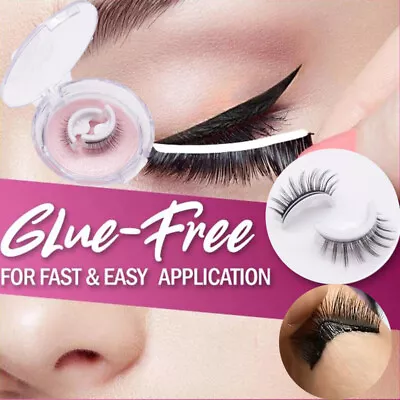 £1.72 • Buy Reusable Self Adhesive 3D False Eyelashes Natural Long Thick Fake Eye Lashes Box