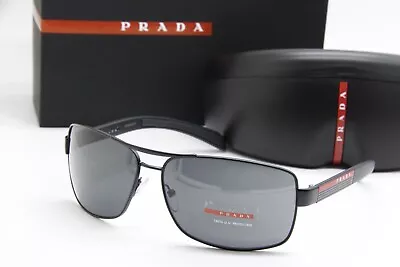 New Prada Sport Sps 54i 1bo-1a1 Matte Black Authentic Sunglasses W/case 65-14 • $177.11