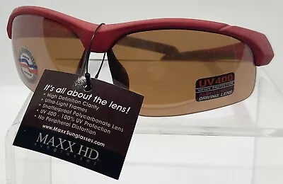 Maxx HD Stingray Red Driving Sunglasses UV 400 Shatter Proof Old New Stock NWT • $18