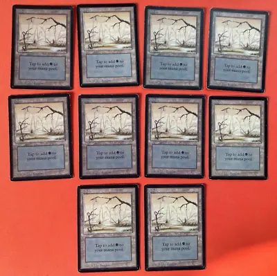 MTG Set Of 10 Beta Limited Swamp B High Branch Magic: The Gathering Played • $199.99