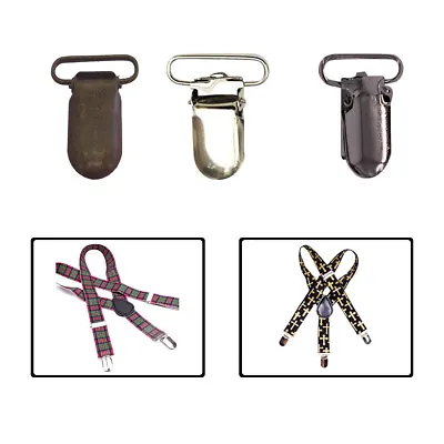 Dummy Metal Pacifier Suspender Hand Clips Holder Strap For Leather Coats 2.5mm • £5.49