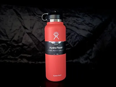 Hydro Flask 40 Oz Water Bottle W/ Straw Lid Stainless ORANGE HIBISCUS • $28.99