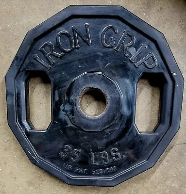 35 Lb Iron Grip Urethane Coated Olympic Weight Plate - LARGE QUANTITY AVAILABLE! • $104.98