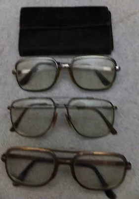 Vintage Lot Of 3 PAIR OF EYE GLASSES  1960'S? 1970'S? • $16