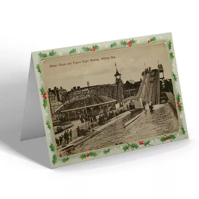 CHRISTMAS CARD Vintage Northumberland - Water Chute And Railway Whitley Bay • £4.99