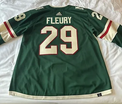 Men's Adidas Branded Marc-Andre Fleury Green Minnesota Wild Home Jersey • $209