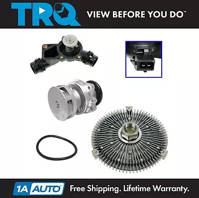 TRQ Radiator Fan Clutch Water Pump Thermostat Housing For BMW E46 3 Series • $99.95