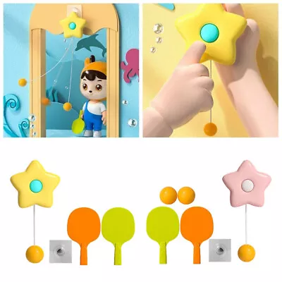 $12.59 • Buy Indoor Hanging Table Tennis Trainer Portable Elastic Exerciser Fun Toy 3Balls