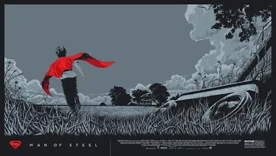 Man Of Steel Superman Variant Movie Poster Ken Taylor Signed Limited Edition AP • $750