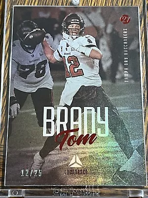 2021 Luminance Tom Brady JERSEY #12/25 RUBY RED 1/1 SSP BUCS No. 91 RUBIES • $544.64