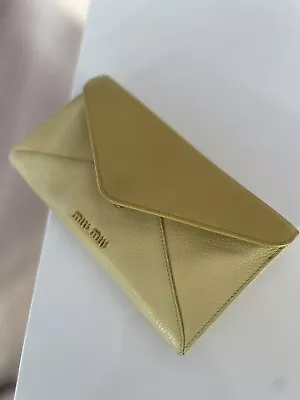 Miu Miu Women's Leather Long Wallet In Mustard Yellow - Gently Used Excellent • £69