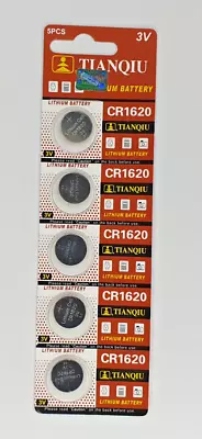 5x CR1620 3V Button Genuine Tianqiu Lithium Batteries EXP 2026 Post From Melb • $2.59