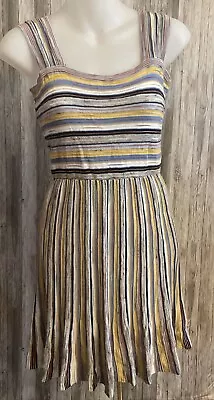 MISSONI Striped Fine Knit Mini Dress Sz 40 US 4 Made In Italy Chic  • $47.99