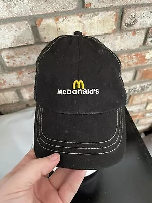 McDonald’s Crew Employee Uniform Hat / Cap Black With White Threading • $15.99