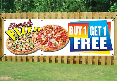 £24.99 • Buy PIZZA SHOP TAKEAWAY BANNER BUY 1 GET 1 FREE OUTDOOR SIGN PVC With Eyelets V1