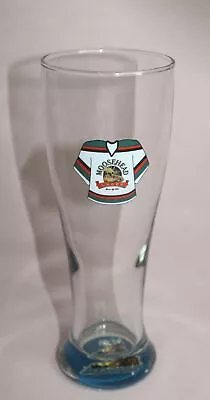 Vintage Moosehead Lager Beer Drinking Glass 12 -14 Oz. Manitoba Moose Hockey • $16.95