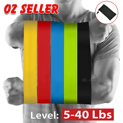 5X Resistance Bands Set Power Heavy Strength Fitness Exercise Gym Crossfit Yoga • $8.45