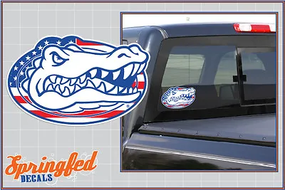 Florida Gators FLAG GATOR HEAD LOGO Vinyl Decal UF Sticker For Almost Anything! • $5.95