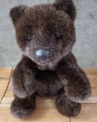 Gund EDDIE BAUER Grizzly Bear Dark Brown 13” Plush Vintage Stuffed Animal • $14.40
