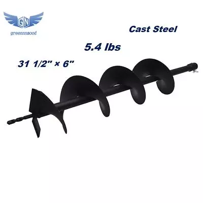 6  Earth Auger Drill Bits For Gas Powered Post Fence Hole Digger Cast Steel US • $27.19