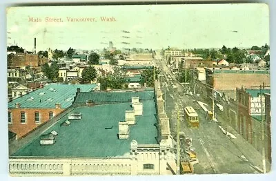 Vancouver WA  1910 Roof Top Views Of Main Street • $11.88