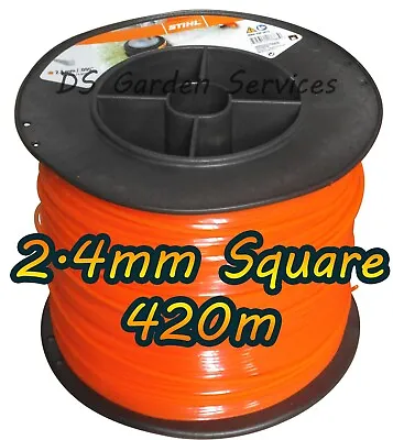 £37 • Buy 420m Of Genuine STIHL 2.4mm SQUARE Brushcutter Strimmer Trimmer Cord Line Wire