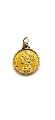 $3500  1880 Liberty Gold Half Eagle $5 Coin - Rare Gold Coin Pendant  • $1000