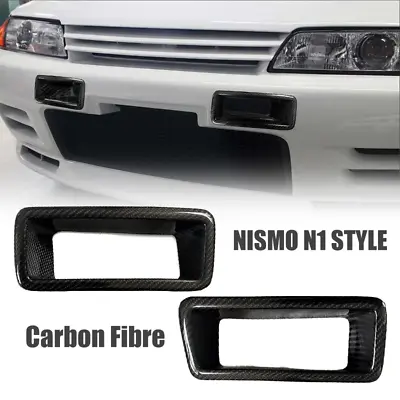 Carbon Fiber NISMO N1 Bumper Vent Air Duct Trim For 89-94 Nissan R32 GTR BNR32 • $169