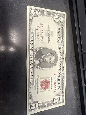 1963 Red Seal 5 Dollar Bill Star Note • $2500