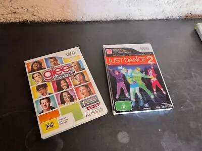 2 X Nintendo Wii Games GLEE Karaoke Revolution + Just Dance 2 PAL Original • $20