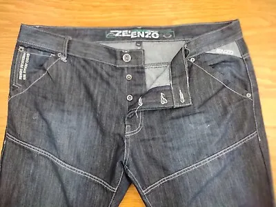 Mens ZE Enzo 989 Denim Jeans - W44R - Blue • £15.99