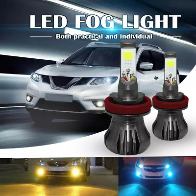 DUAL Color Car H11 H9 H8 LED Strobe Fog Light/Headlight Bulbs Four Mode Version • $19.99