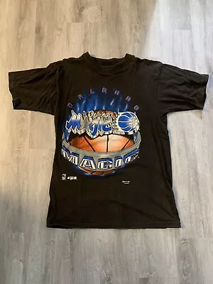 Vintage Orlando Magic NBA Single Stitch Shirt Magic Johnson T's  Adult Size L • $35