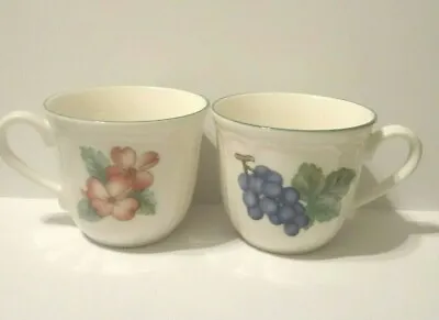 Set Of 2 Epoch Noritake Market Day Cups E801 Fruit Floral Pattern • $13.10