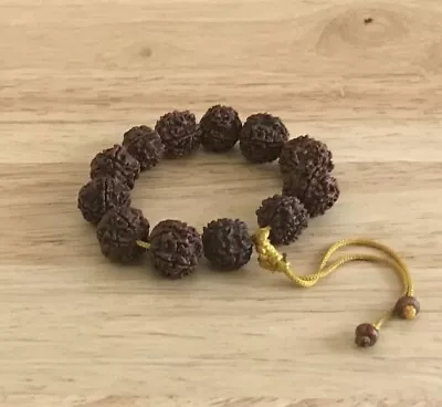 Huge Tibetan Rudraksha Bodhi Seed Buddhist Prayer Beads Mala Bracelet • $8.50