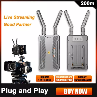 200M Wireless HDMI Extender Video Transmitter Receiver Can Battery For Camera PC • $88.82